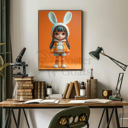 Stylized Character Hoodie Art Print - Pop Culture Poster PosterGoat