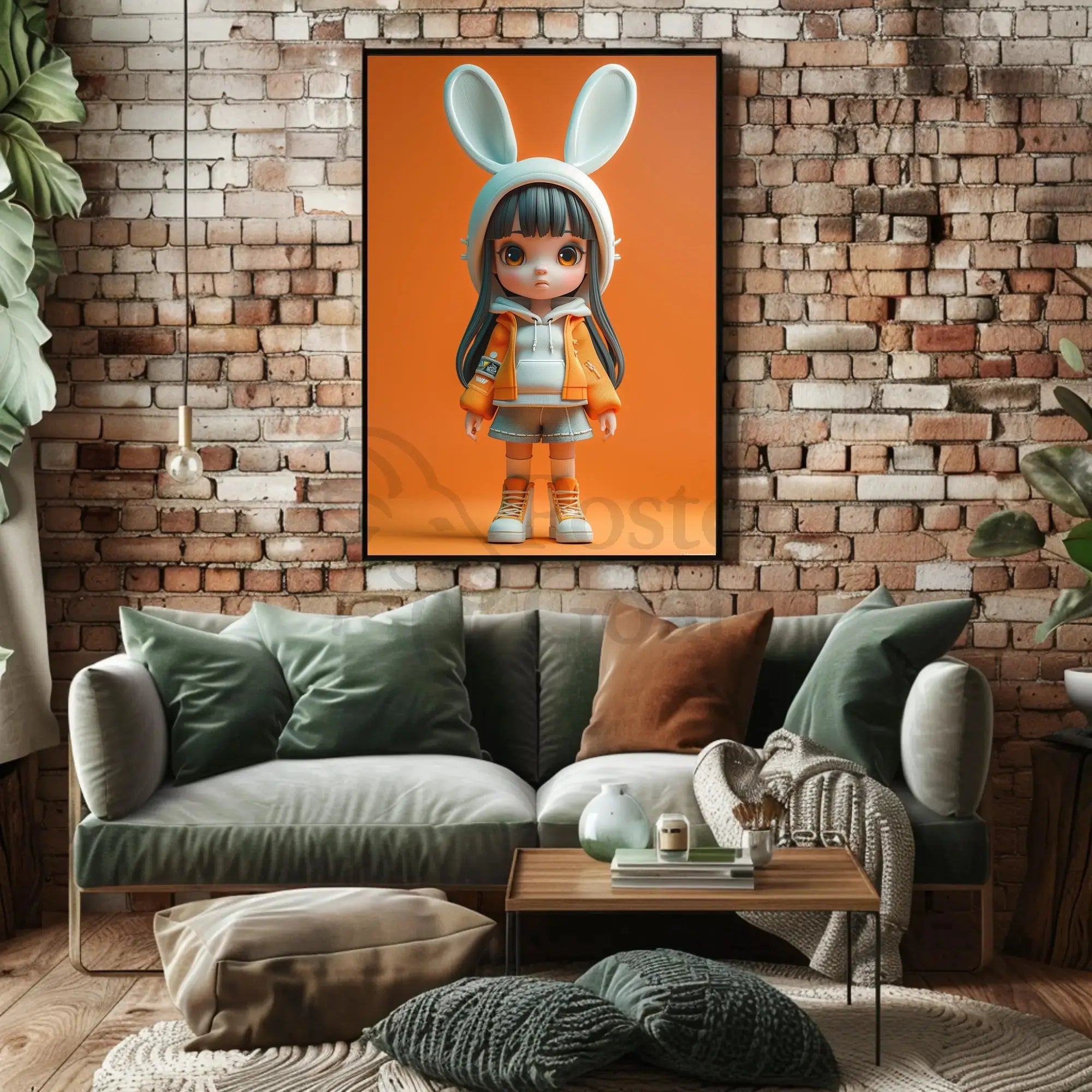 Stylized Character Hoodie Art Print - Pop Culture Poster PosterGoat