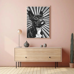 Stylized French Bulldog Pop Art Animal Poster PosterGoat