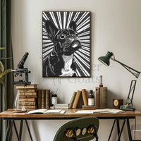 Stylized French Bulldog Pop Art Animal Poster PosterGoat