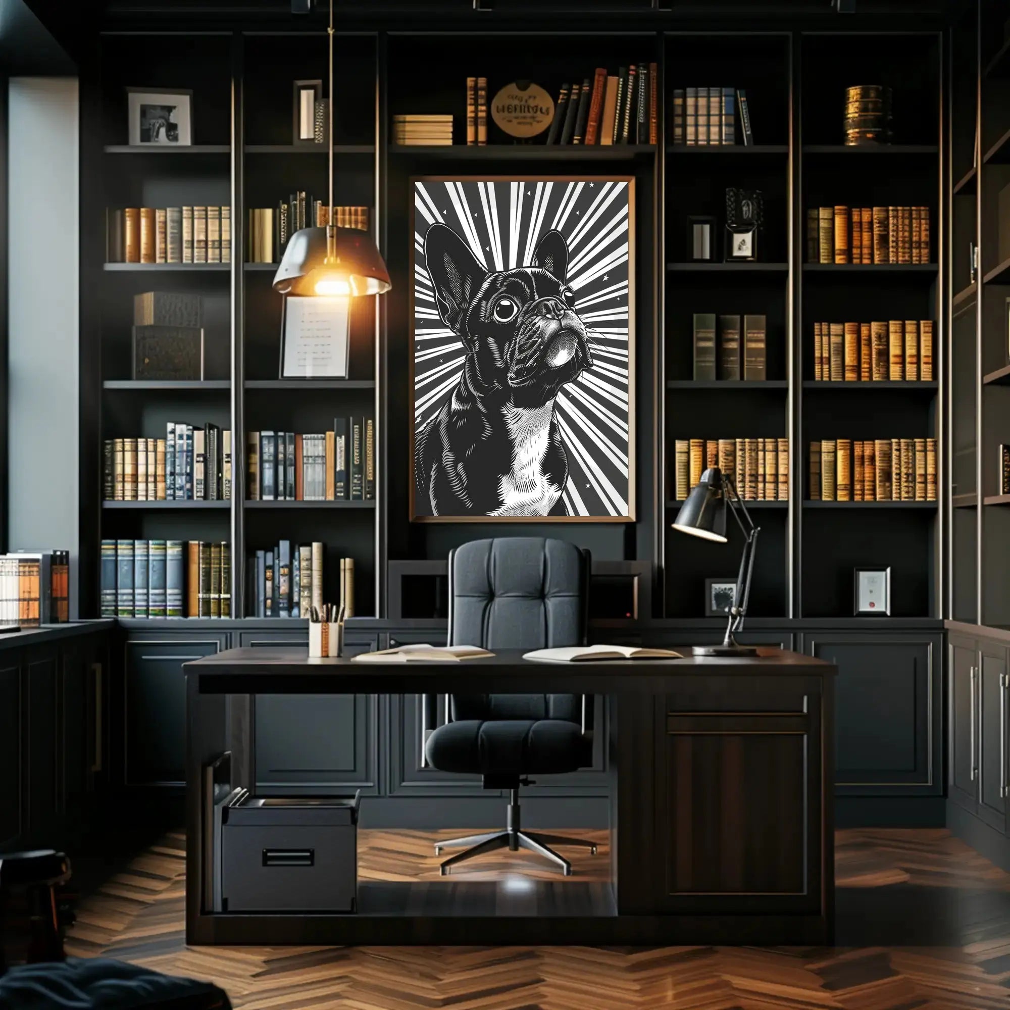 Stylized French Bulldog Pop Art Animal Poster PosterGoat