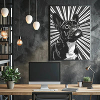 Stylized French Bulldog Pop Art Animal Poster PosterGoat