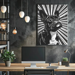 Stylized French Bulldog Pop Art Animal Poster PosterGoat