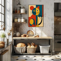 Stylized Geometric Cat Art Print Animal Poster PosterGoat