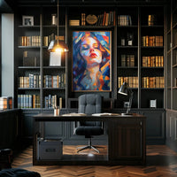 Stylized Geometric Woman Portrait Abstract Artistic Poster PosterGoat