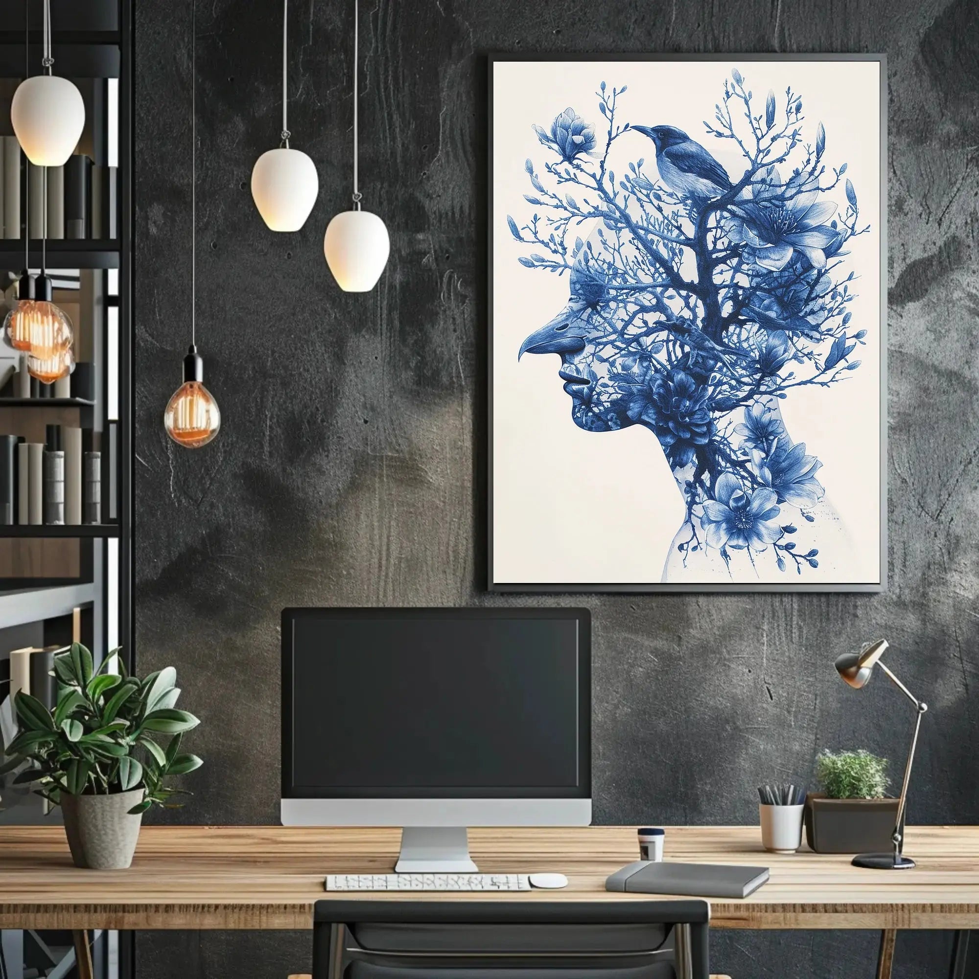Stylized Human-Nature Silhouette: Abstract, Artistic, or Pop Culture Poster PosterGoat