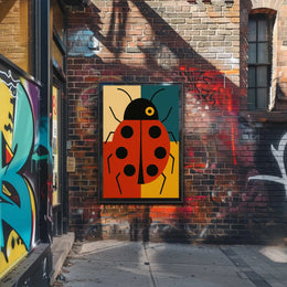 Stylized Ladybug Minimalist Artwork Animal Poster PosterGoat