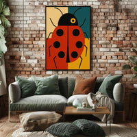 Stylized Ladybug Minimalist Artwork Animal Poster PosterGoat