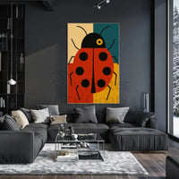 Stylized Ladybug Minimalist Artwork Animal Poster PosterGoat