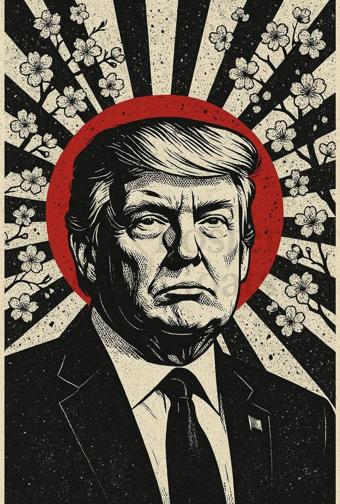 Stylized Leadership Portrait Retro Political or Propaganda Poster PosterGoat