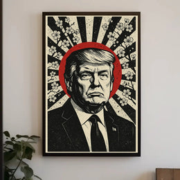 Stylized Leadership Portrait Retro Political or Propaganda Poster PosterGoat