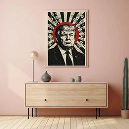 Stylized Leadership Portrait Retro Political or Propaganda Poster PosterGoat