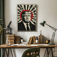 Stylized Leadership Portrait Retro Political or Propaganda Poster PosterGoat