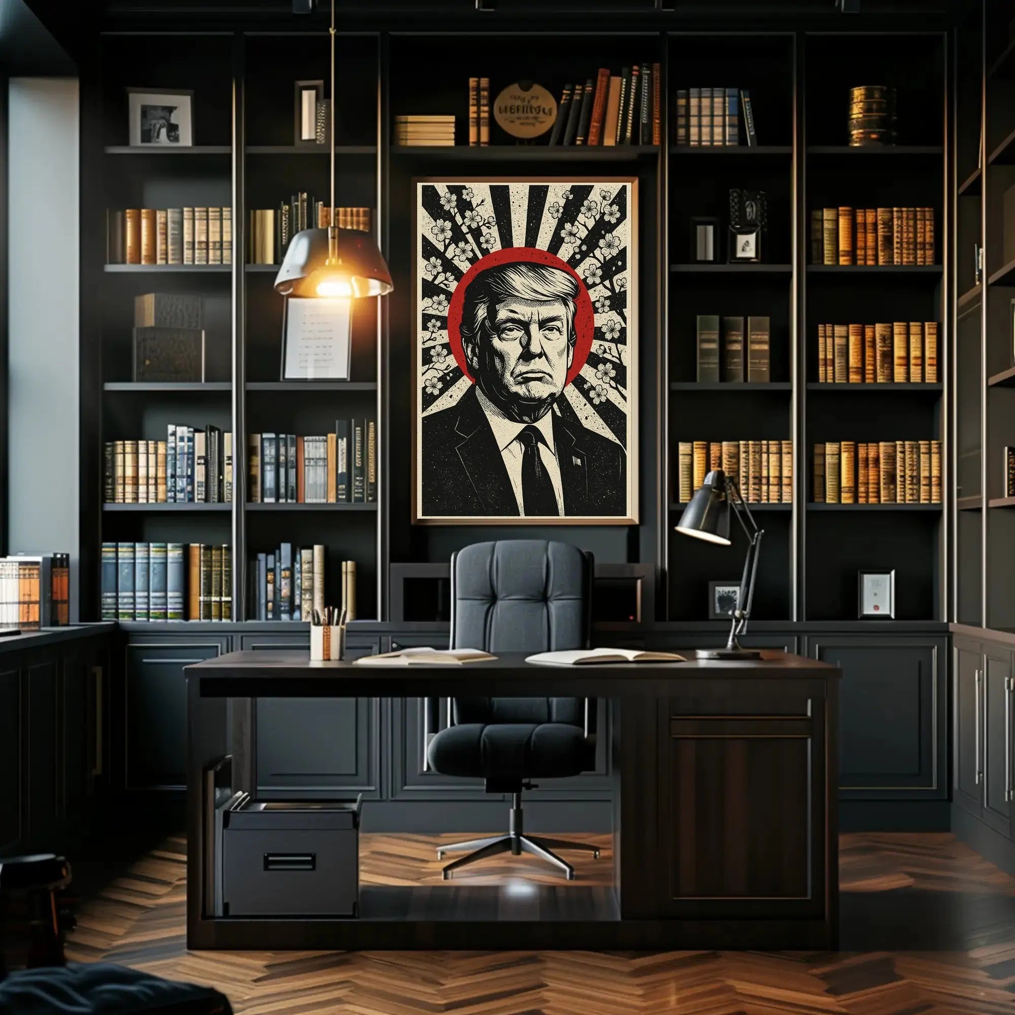 Stylized Leadership Portrait Retro Political or Propaganda Poster PosterGoat