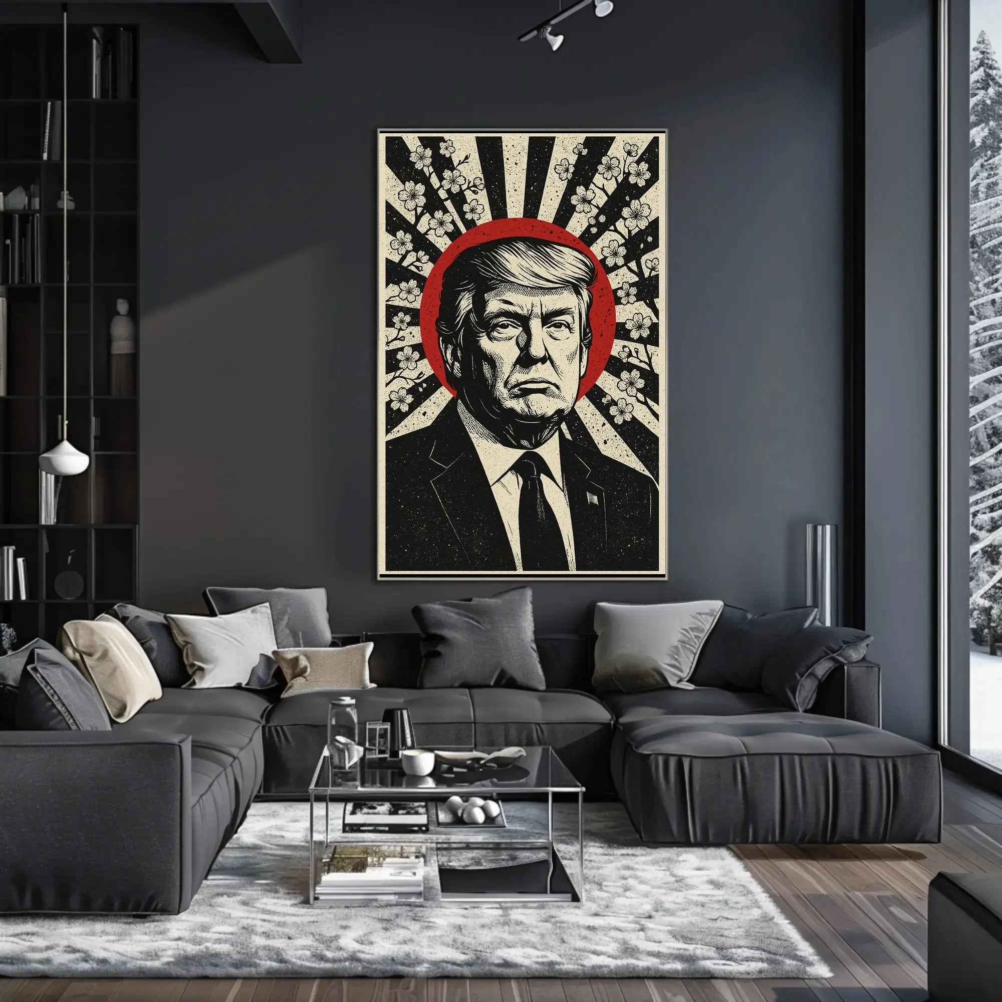 Stylized Leadership Portrait Retro Political or Propaganda Poster PosterGoat