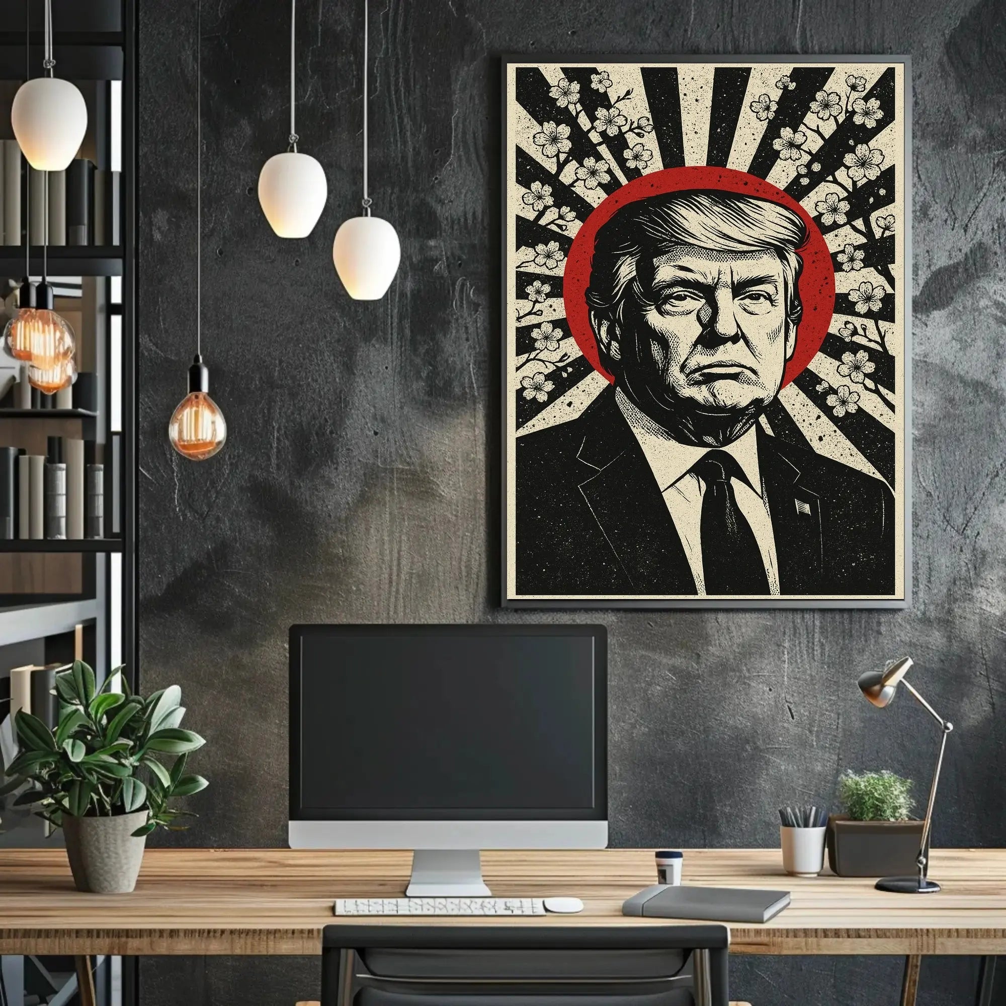 Stylized Leadership Portrait Retro Political or Propaganda Poster PosterGoat