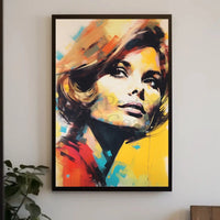 Stylized Mid-Century Woman Pop Art Poster PosterGoat