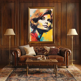 Stylized Mid-Century Woman Pop Art Poster PosterGoat