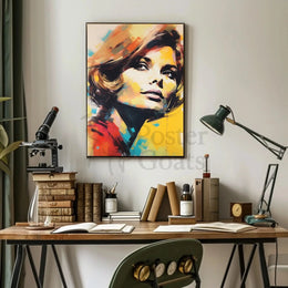 Stylized Mid-Century Woman Pop Art Poster PosterGoat