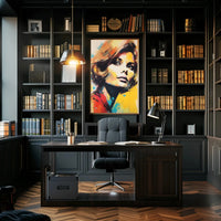 Stylized Mid-Century Woman Pop Art Poster PosterGoat