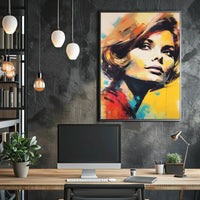 Stylized Mid-Century Woman Pop Art Poster PosterGoat