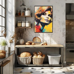 Stylized Mid-Century Woman Pop Art Poster PosterGoat