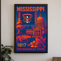 Stylized Mississippi Heritage Art Print - Cultural or Heritage Poster PosterGoat