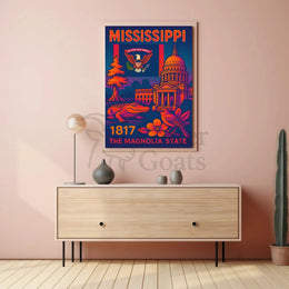 Stylized Mississippi Heritage Art Print - Cultural or Heritage Poster PosterGoat