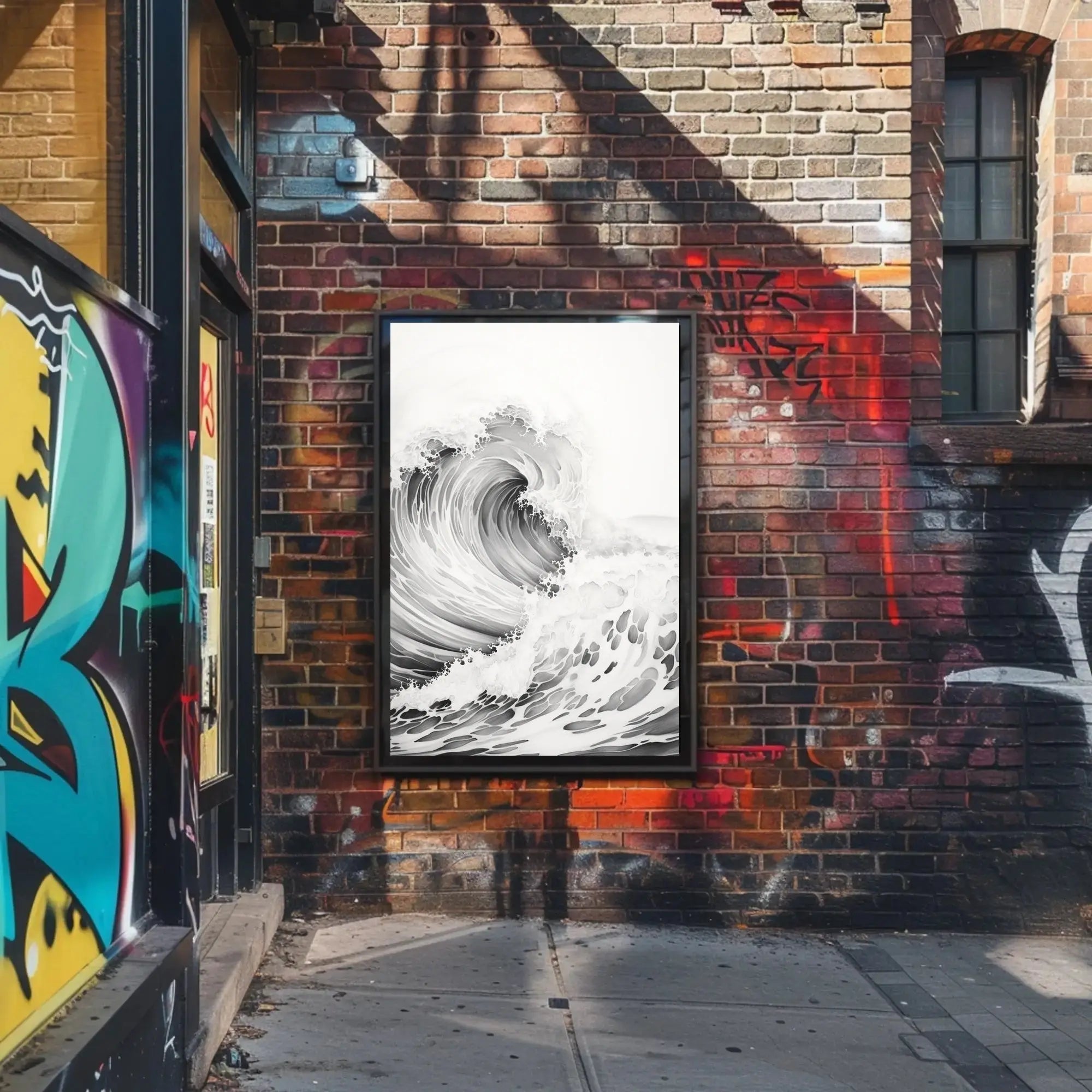 Stylized Ocean Wave Art Print Poster PosterGoat