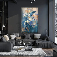 Stylized Sea Turtle Dynamic Motion Animal Poster PosterGoat