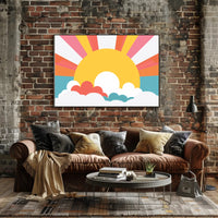 Stylized Sunrise Energy Artwork - Abstract or Artistic Poster PosterGoat