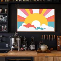 Stylized Sunrise Energy Artwork - Abstract or Artistic Poster PosterGoat