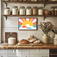 Stylized Sunrise Energy Artwork - Abstract or Artistic Poster PosterGoat