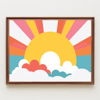 Stylized Sunrise Energy Artwork - Abstract or Artistic Poster PosterGoat