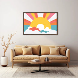 Stylized Sunrise Energy Artwork - Abstract or Artistic Poster PosterGoat
