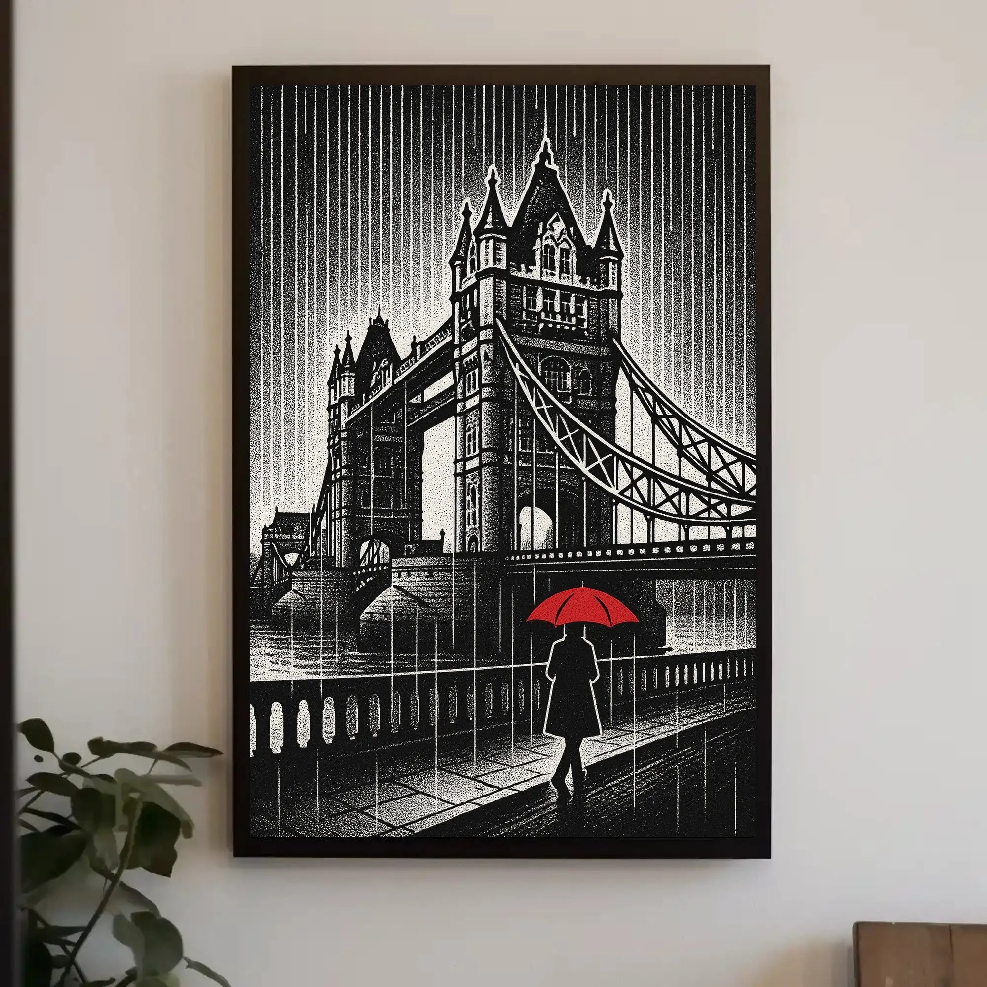Stylized Vintage London Art Print Travel Poster PosterGoat