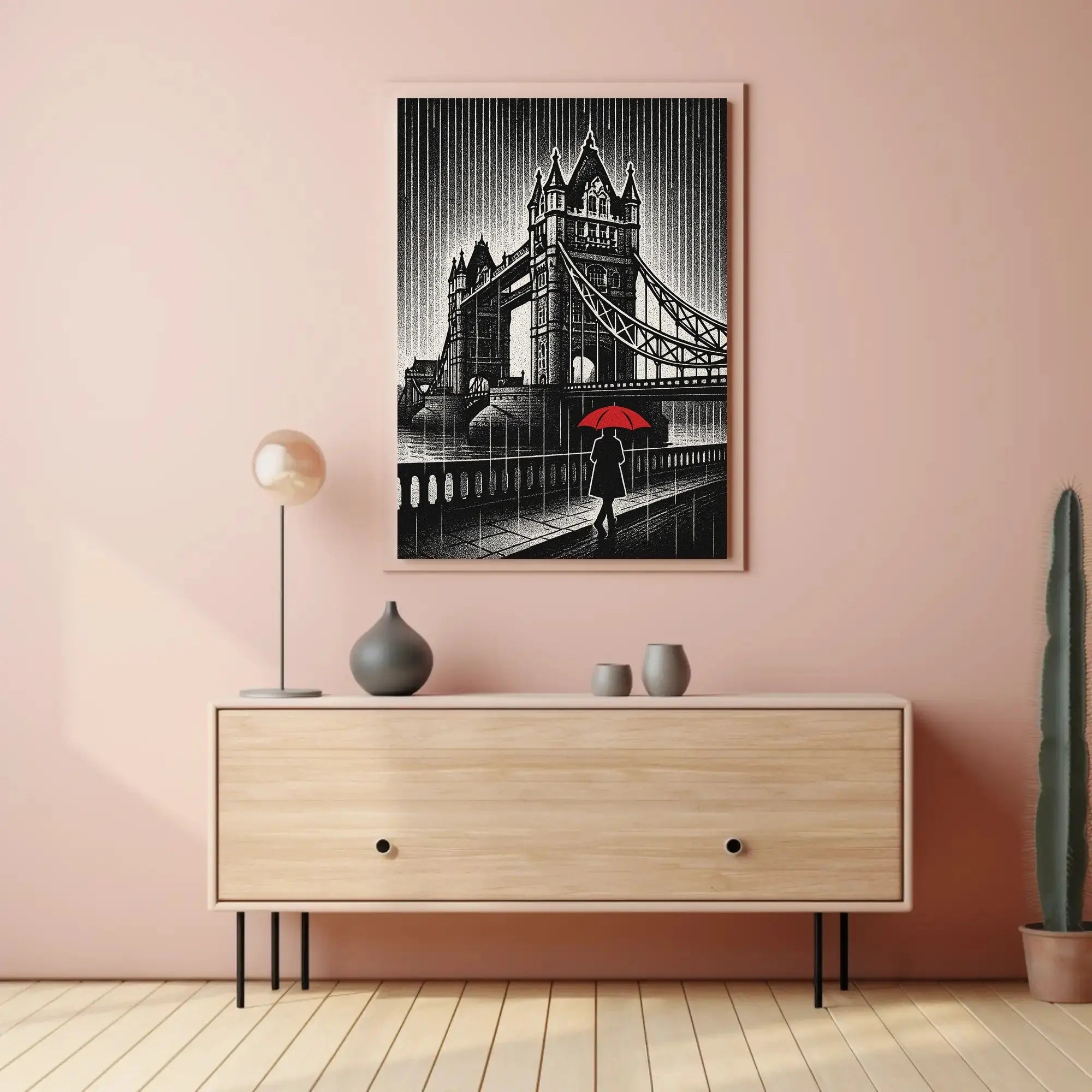 Stylized Vintage London Art Print Travel Poster PosterGoat
