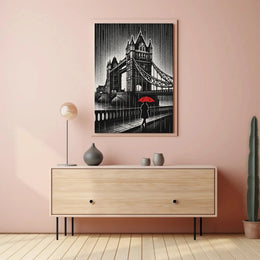 Stylized Vintage London Art Print Travel Poster PosterGoat
