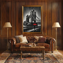 Stylized Vintage London Art Print Travel Poster PosterGoat