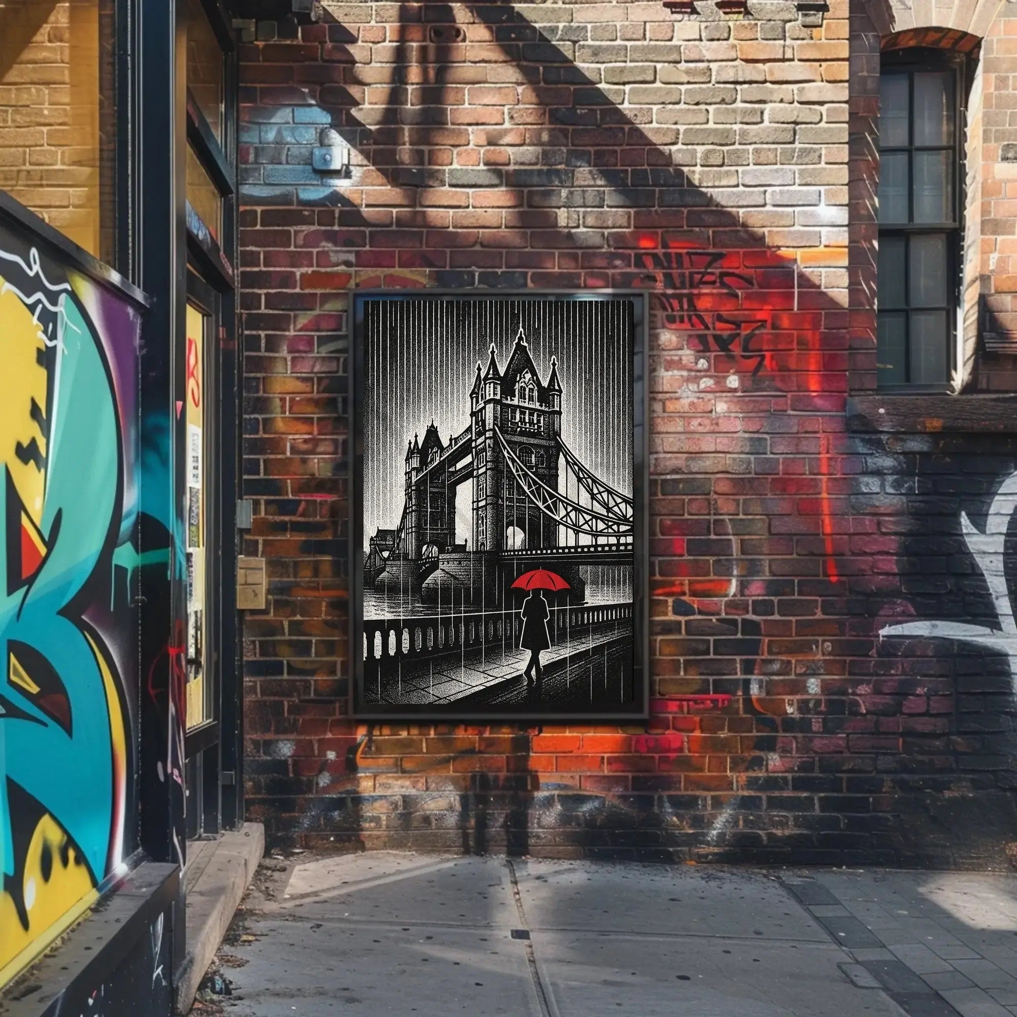 Stylized Vintage London Art Print Travel Poster PosterGoat