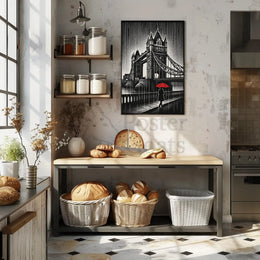 Stylized Vintage London Art Print Travel Poster PosterGoat