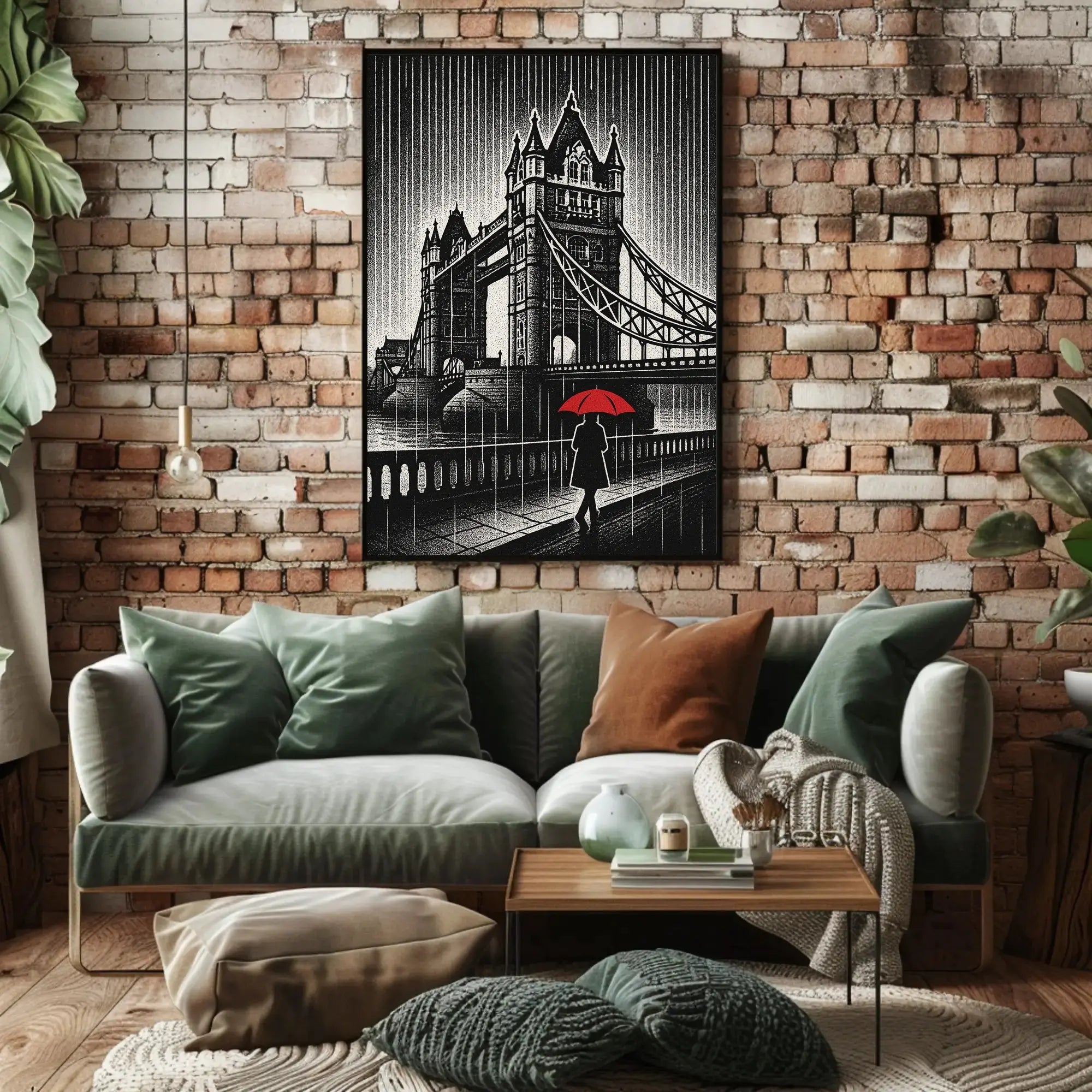 Stylized Vintage London Art Print Travel Poster PosterGoat