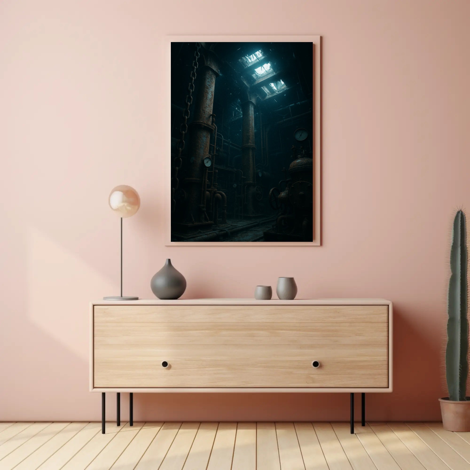 Submerged Industrial Depths Poster PosterGoat