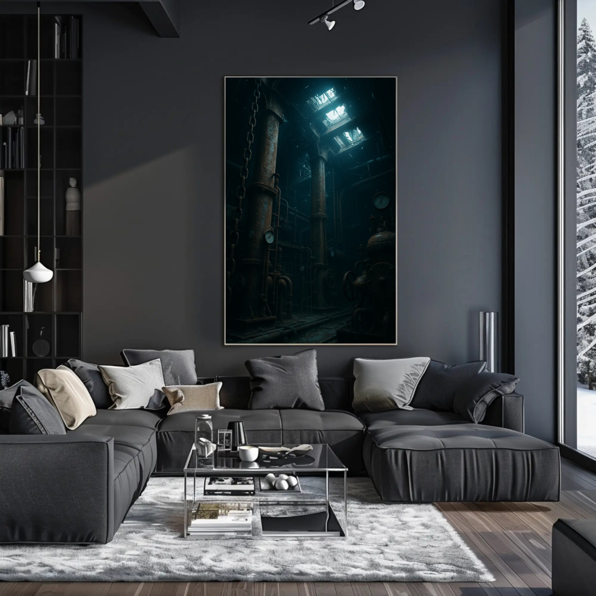 Submerged Industrial Depths Poster PosterGoat