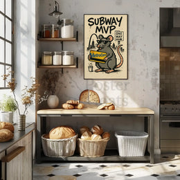 Subway MVP Pixelated Rat Urban Art Poster PosterGoat