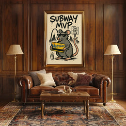 Subway MVP Pixelated Rat Urban Art Poster PosterGoat