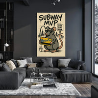 Subway MVP Pixelated Rat Urban Art Poster PosterGoat