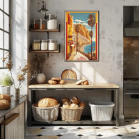 Sunny Alicante Coastal Vintage Travel Scene Poster PosterGoat