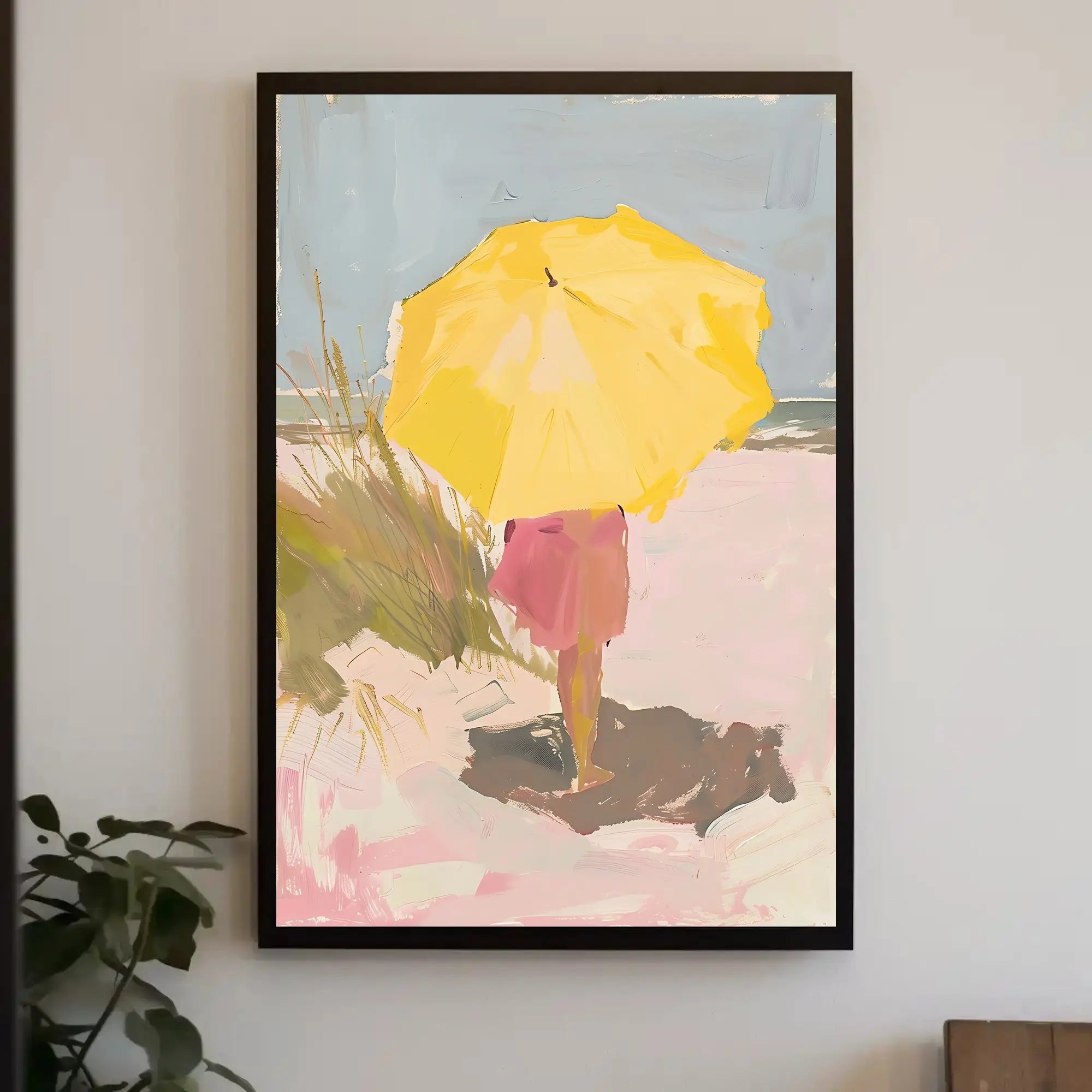Sunny Beach Day Escape in Artistic Poster PosterGoat