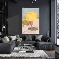 Sunny Beach Day Escape in Artistic Poster PosterGoat